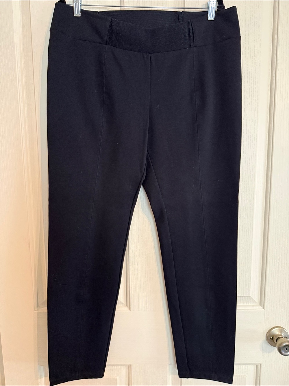 Eileen Fisher Black Ankle-Length Slim Pull-On Pants